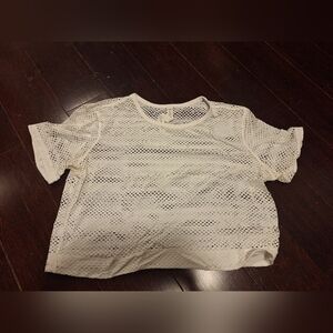 Womens Lululemon Sweat Your Heart Out Mesh Top, Size 10.